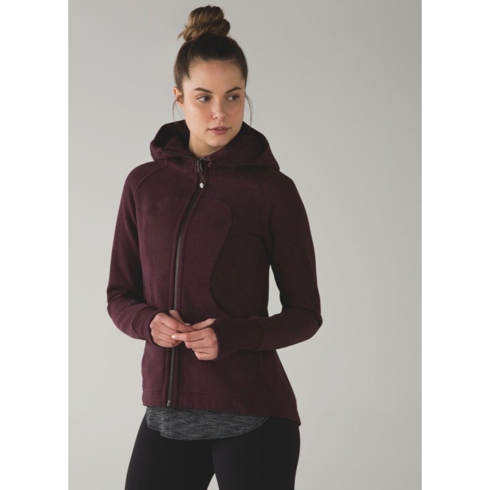Lululemon Scuba Pleat to Street Full Zip Hoodie Plum Purple 10 Fleece Jacket